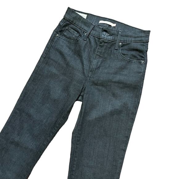LEVI'S Premium 724 High Rise Straight Hypersoft Jeans in Washed Black SZ 26 - Picture 12 of 12